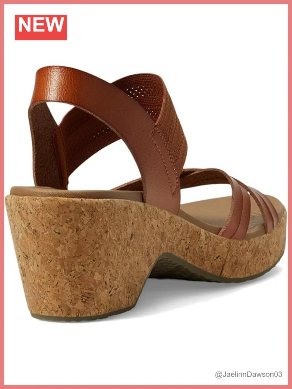 Women's Skechers Brystol Wedge Sandals with Luxe Foam Footbed and 3-Inch Heel